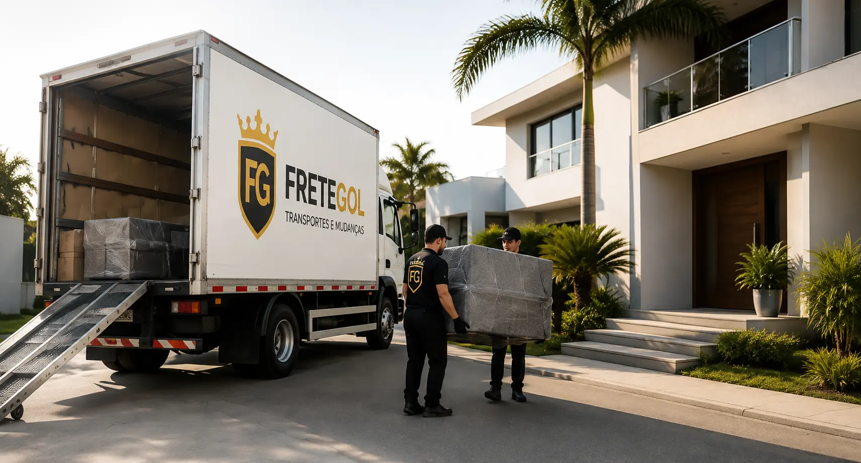 Equipe FreteGol realizando uma mudança