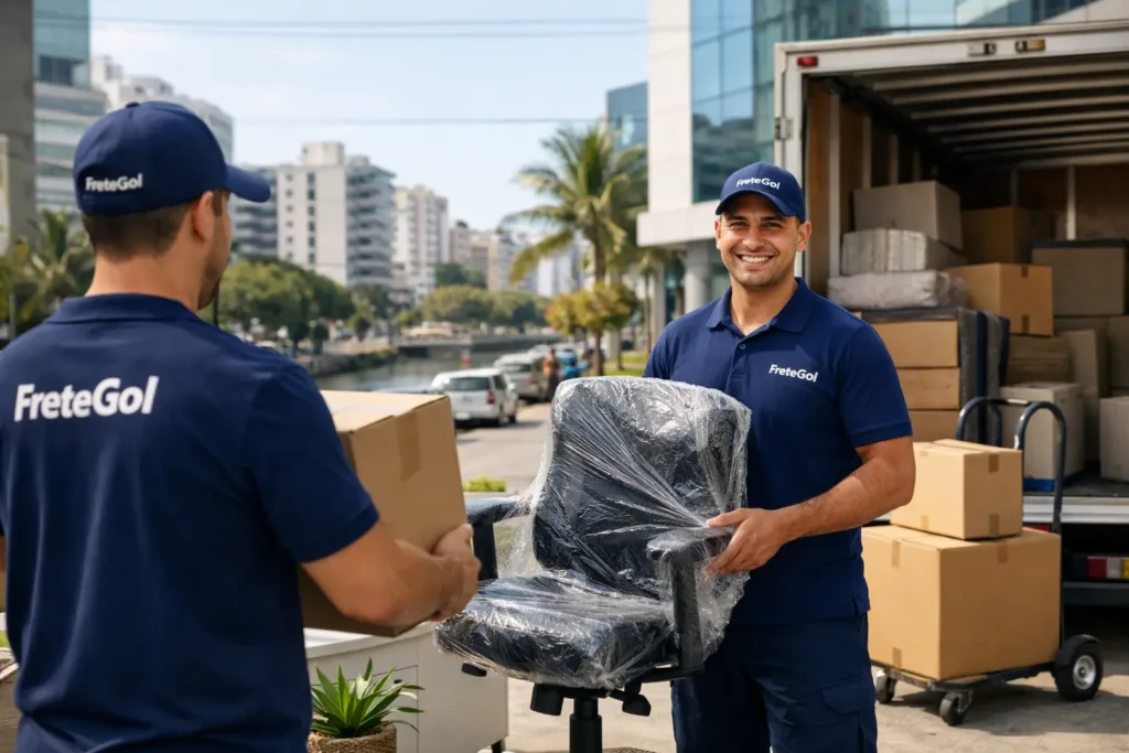 Mudança comercial Jardim da Penha ES com segurança